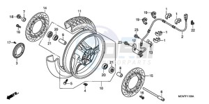 NT700VAA UK - (E / ABS MKH) drawing FRONT WHEEL