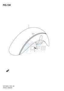 VLR1800 (E2) drawing FRONT FENDER (VLR1800TL1 E19)