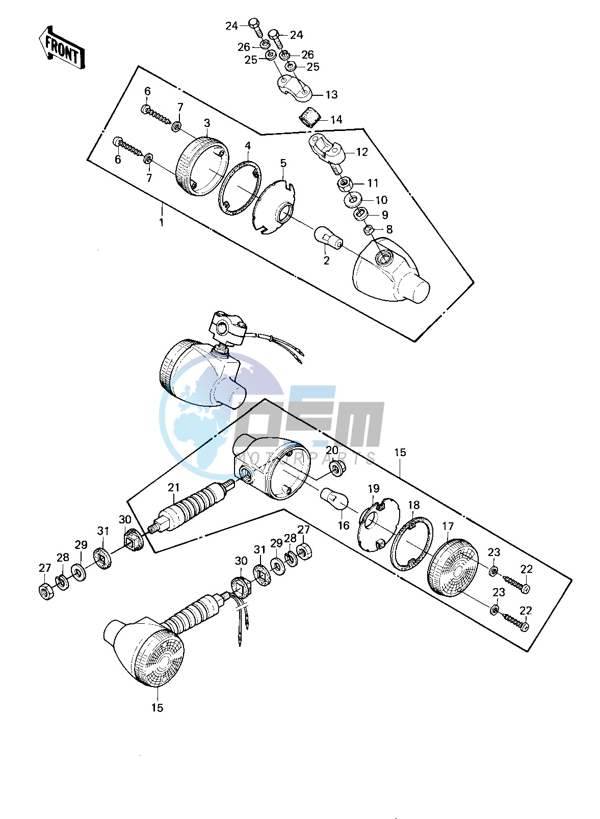 TURN SIGNALS -- 80-81 KE175-D2_D3- -