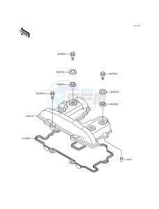 KL 250 D [KLR250] (D10-D14) [KLR250] drawing CYLINDER HEAD COVER