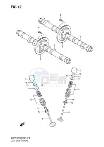 GSX1400 (E2) drawing CAM SHAFT VALVE