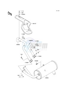 KAF 620 P [MULE 4000] (P9F-PAF) PAF drawing MUFFLER-- S- -