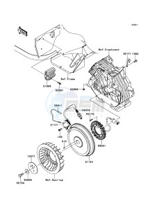 MULE_600 KAF400BEF EU drawing Generator/Ignition Coil