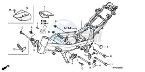 CBR125RW9 France - (F / CMF WH) drawing FRAME BODY