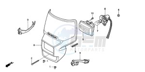 XR650R drawing HEADLIGHT (CM)