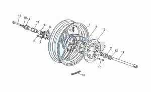 Daytona 1000 drawing Rear wheel