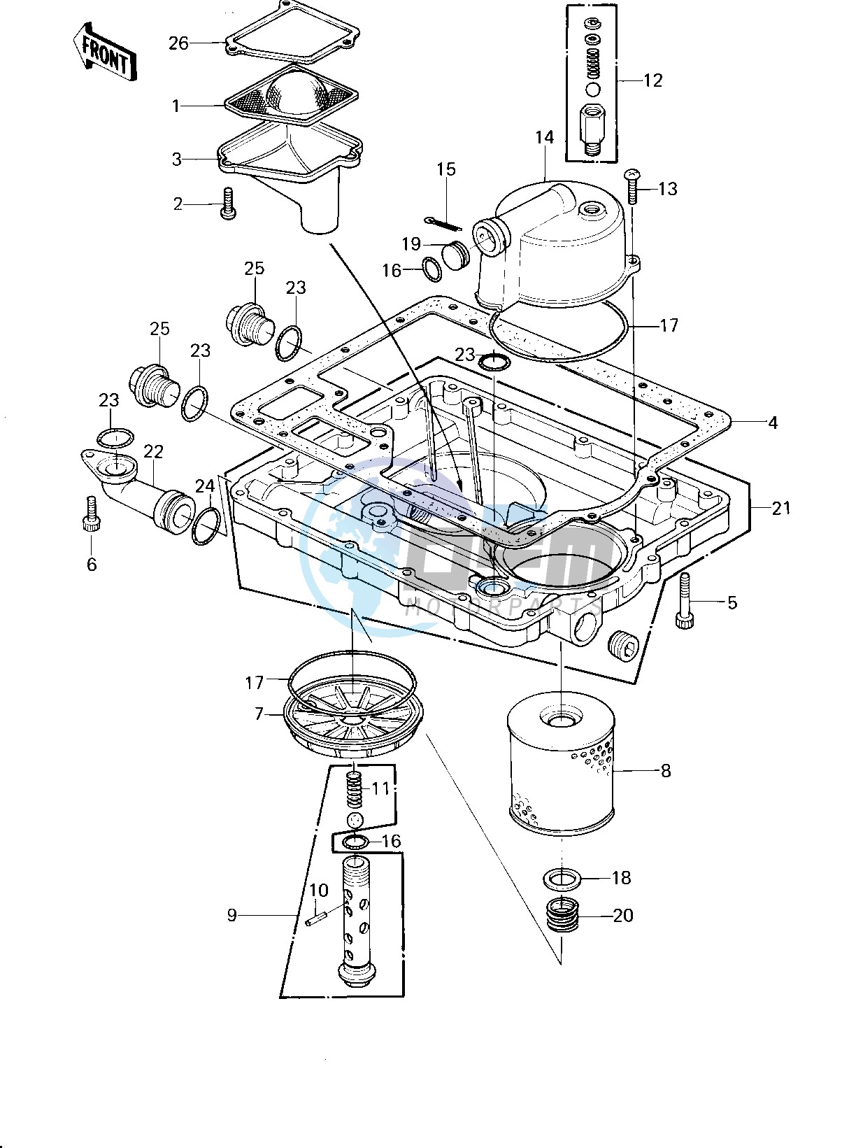 OIL PAN_OIL FILTER -- Till E_NO. 010637- -