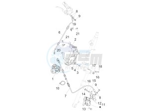 Liberty 125 iGet 4T 3V ie ABS (EMEA) drawing Brakes pipes - Calipers (ABS)