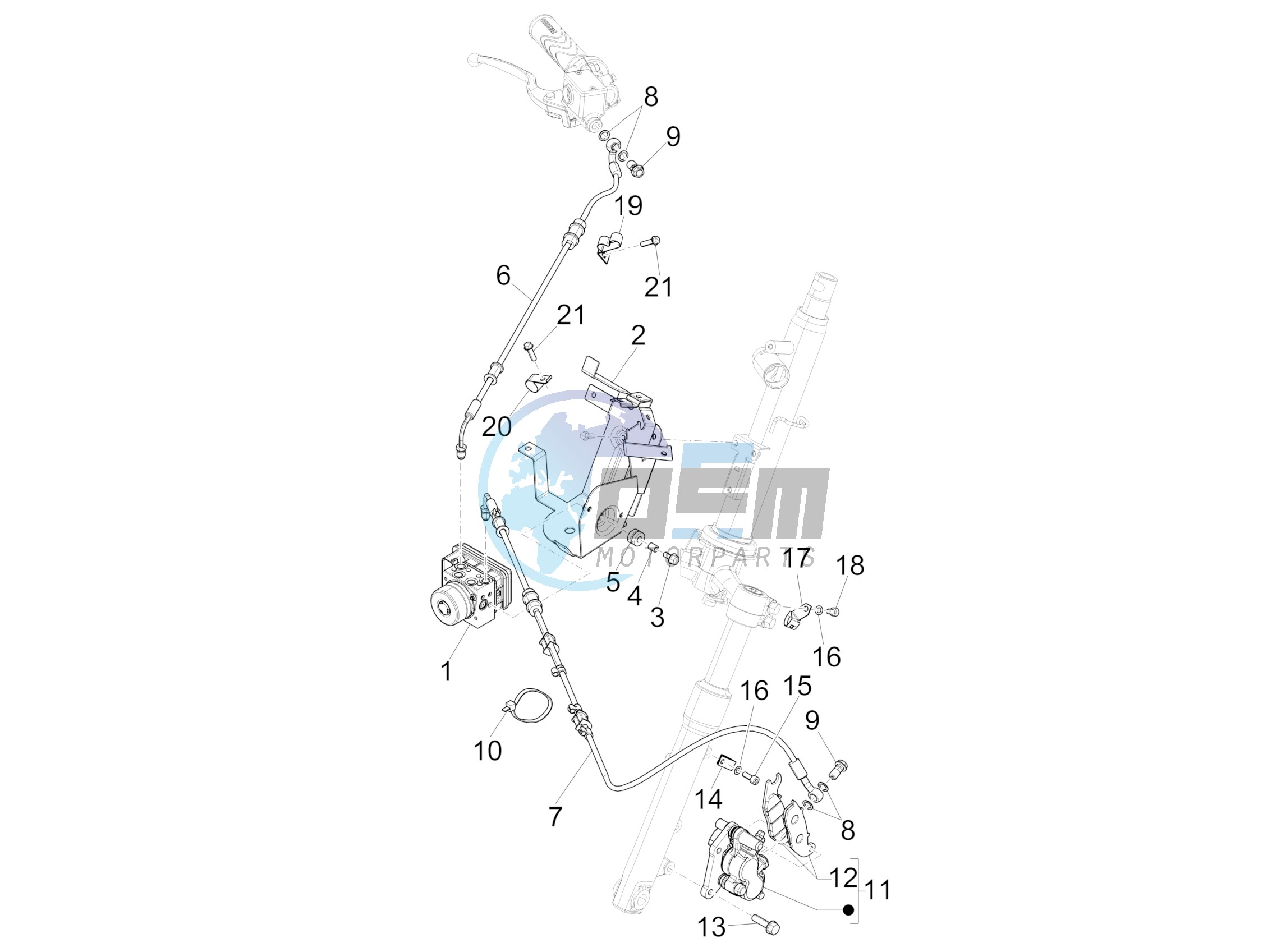 Brakes pipes - Calipers (ABS)