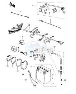 KZ 400 A B (A1-B2) drawing CHASSIS ELECTRICAL EQUIPMENT