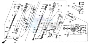 CBX750P2 drawing FRONT FORK