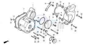 CG125 drawing LEFT CRANKCASE COVER (2)