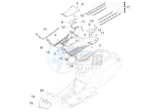 Sprint iGet 125 4T 3V ie ABS (APAC) drawing Central cover - Footrests