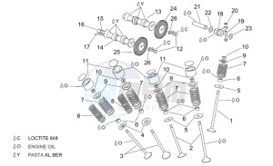 Pegaso 650 ie drawing Valves