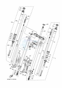 YZ85LW YZ85 (B0G7) drawing FRONT FORK