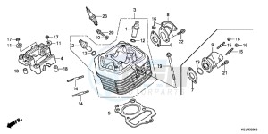 CRF100FD CRF100F Europe Direct - (ED) drawing CYLINDER HEAD