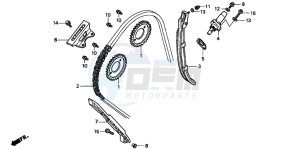 CB600F HORNET drawing CAM CHAIN/TENSIONER