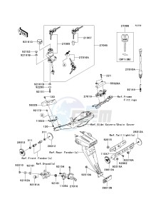 ZX 1000 E [NINJA ZX-10R] (E8F-E9FA) 0E9FA drawing IGNITION SWITCH_LOCKS_REFLECTORS