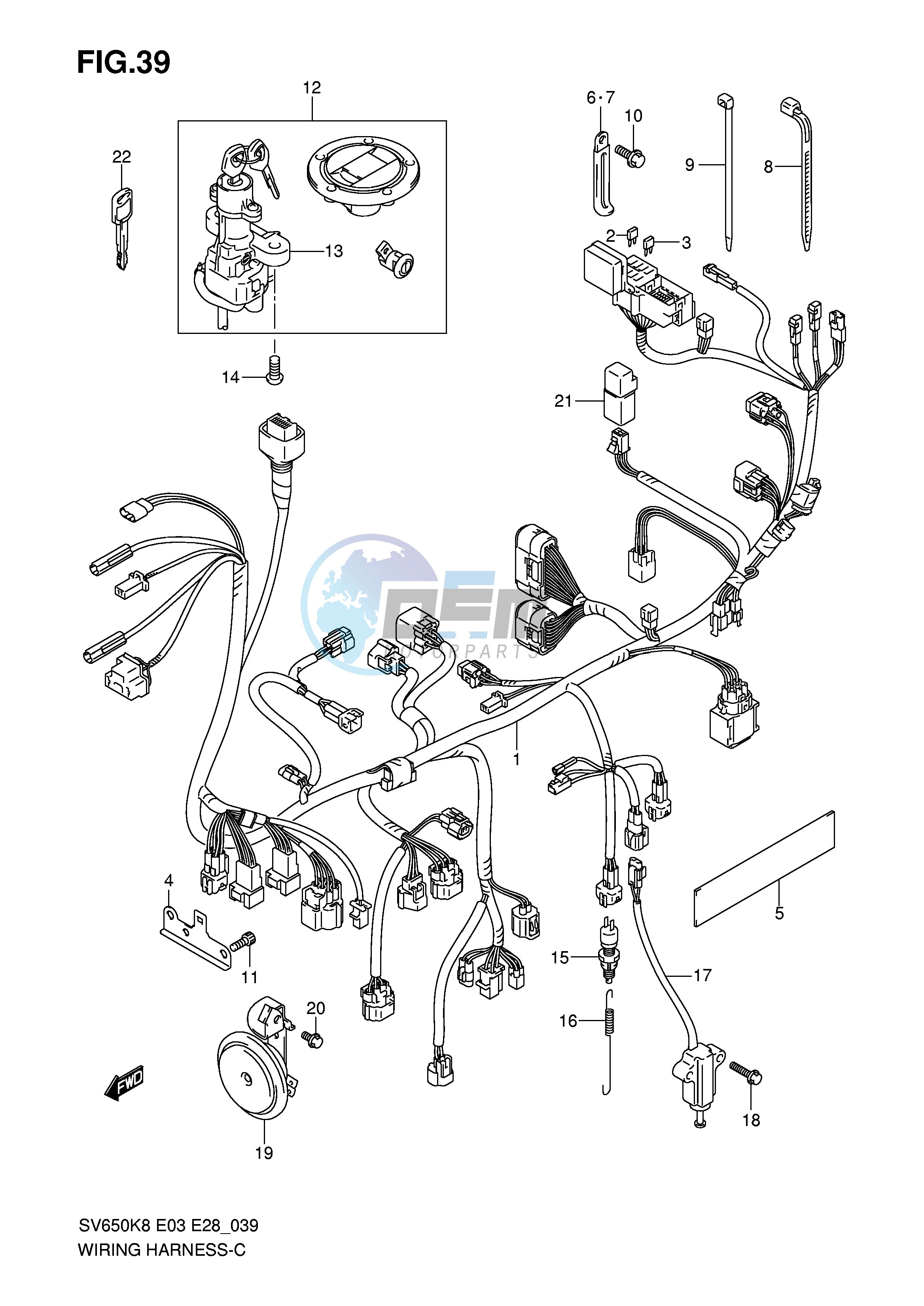 WIRING HARNESS (SV650K8 K9)