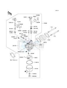 KAF 400 A [MULE 610 4X4] (A6F-AF) AAF drawing CARBURETOR -- A8F - AAF- --- CA- -