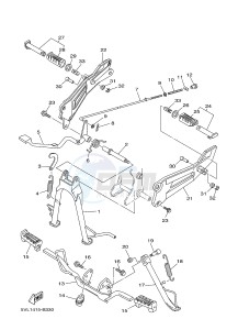 YBR125E (4P2G 4P2H 4P2J) drawing STAND & FOOTREST