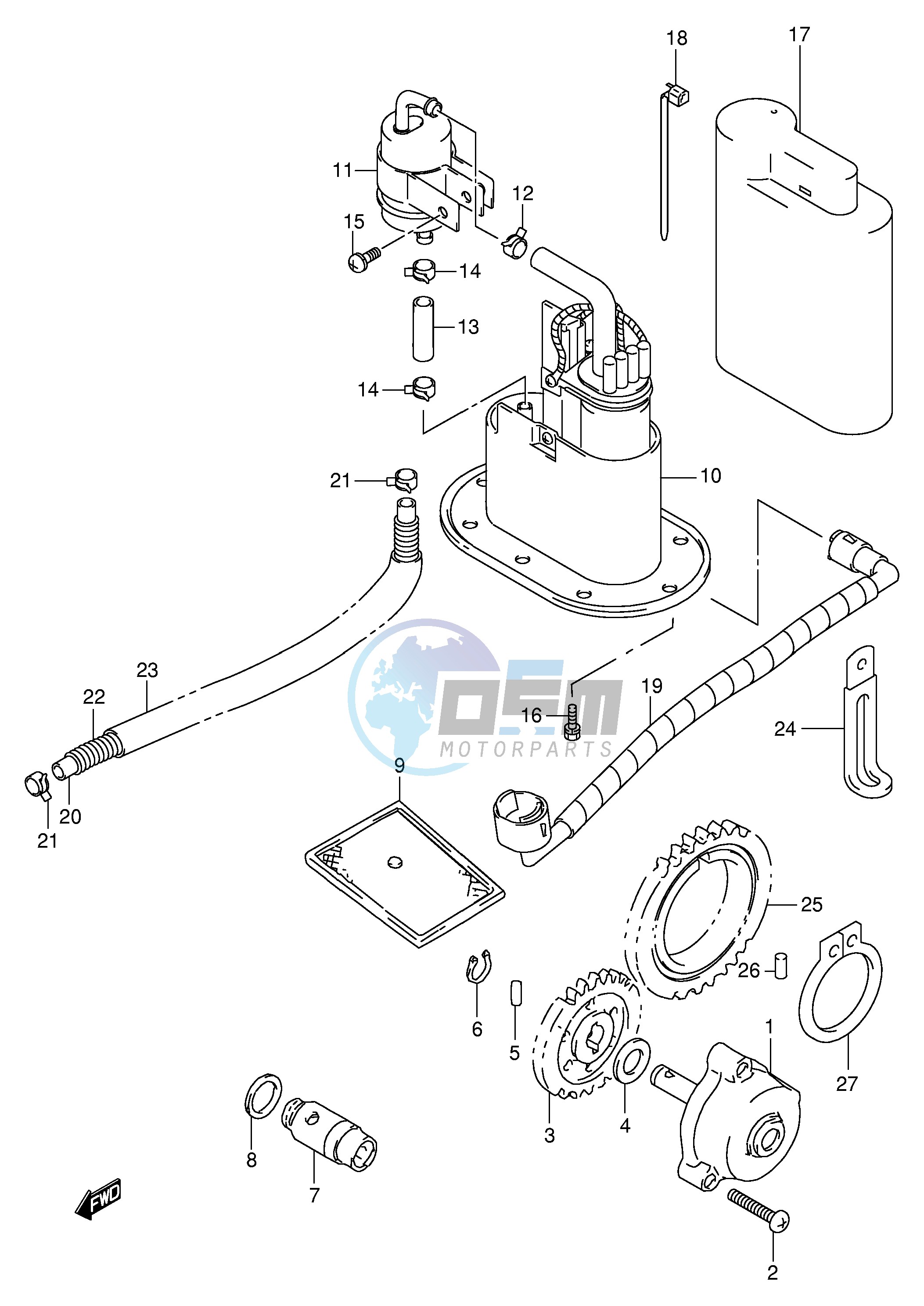 OIL PUMP FUEL PUMP (MODEL W)