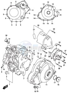 DL1000A drawing CRANKCASE COVER