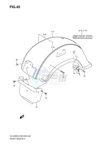 VL1500 (E3-E28) drawing REAR FENDER (MODEL K5 K6)