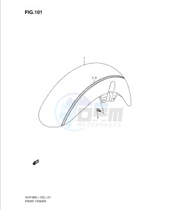 VLR1800 drawing FRONT FENDER (VLR1800TL1 E24)