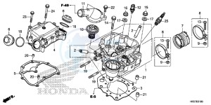 TRX420FA2G TRX420F Europe Direct - (ED) drawing CYLINDER HEAD