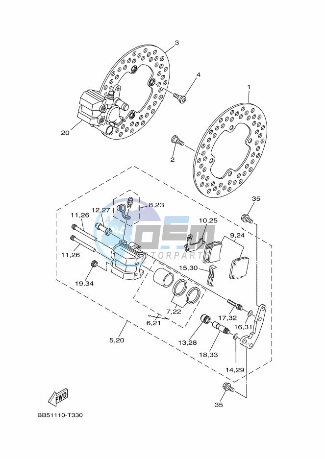 FRONT BRAKE CALIPER