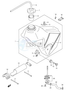 DR-Z400 (E3-E28) drawing FUEL TANK (MODEL K1)