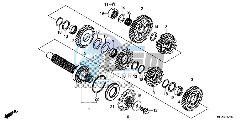 TRANSMISSION (COUNTERSHAFT)