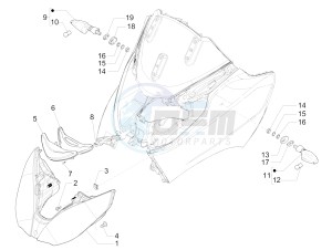 MP3 500 LT Sport drawing Front headlamps - Turn signal lamps