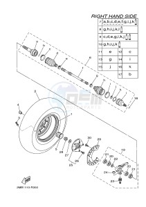 YXM700E YXM70VPXJ VIKING EPS (B5F3) drawing FRONT WHEEL 2