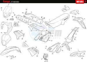 TANGO-50-MOTARD-WHITE drawing COWLING