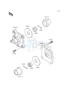 KLF 400 B [BAYOU 400 4X4] (B4-B6) [BAYOU 400 4X4] drawing FRONT HUB