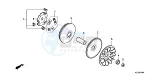 NSC110E Vision 110 - NSC110E UK - (E) drawing DRIVE FACE