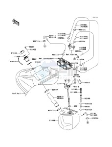 JET SKI 800 SX-R JS800A9F EU drawing Fuel Tank