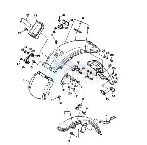 XV VIRAGO 535 drawing FENDER