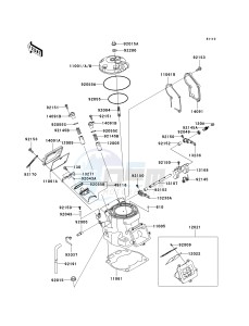 KX 250 R (R6F-R7F) R7F drawing CYLINDER HEAD_CYLINDER