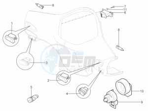 GTS 300 ie Super Sport drawing Selectors - Switches - Buttons