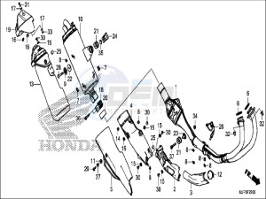 CRF1000DH 2ED - (2ED) drawing EXHAUST MUFFLER