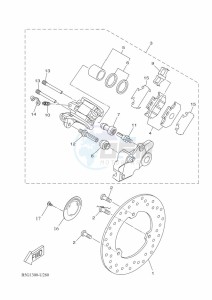 MT-125 MTN125-A (B6G3) drawing REAR BRAKE CALIPER