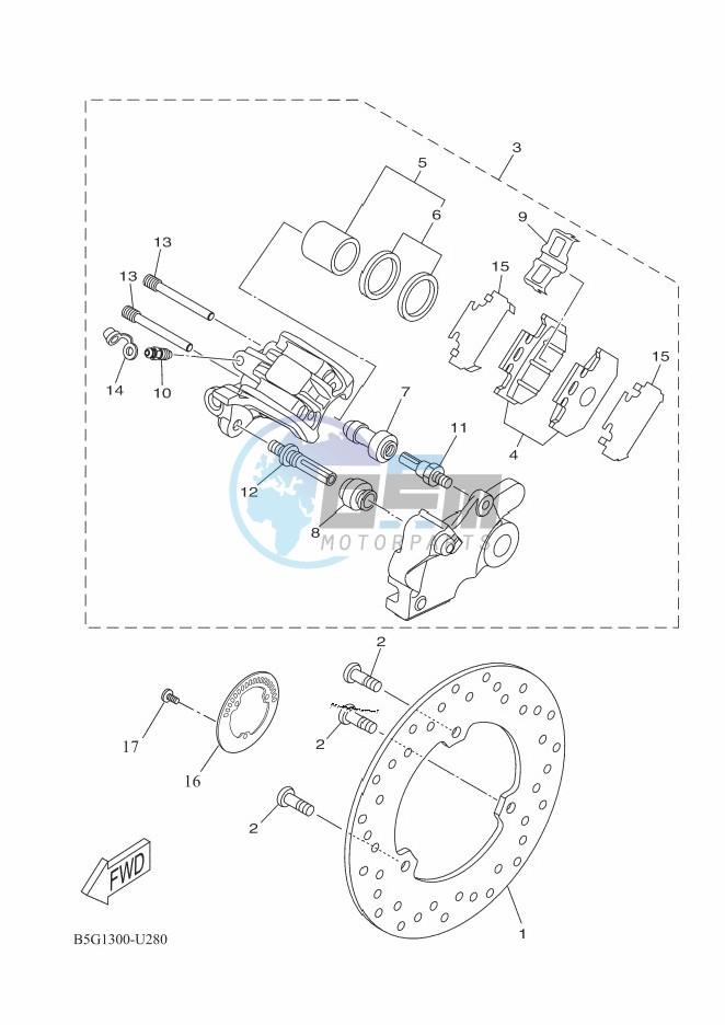 REAR BRAKE CALIPER