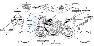 CBR600RR drawing MARK STRIPE 4