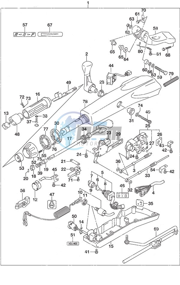 Tiller Handle High Thrust