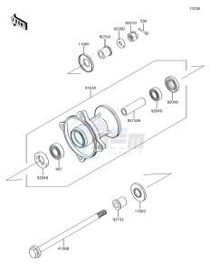 KX65 KX65AHF EU drawing Front Hub