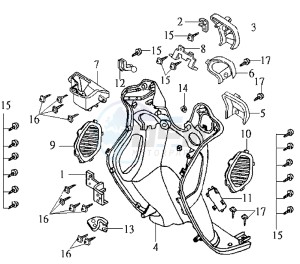 JOYRIDE 125 drawing COWLING INNER FR PLATE