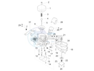 Liberty 50 4T PTT 2009-2017 drawing Carburetor's components